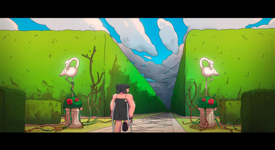 FLAMINGO IN THE GARDEN