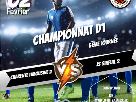 Unique match du week-end pour notre équipe B