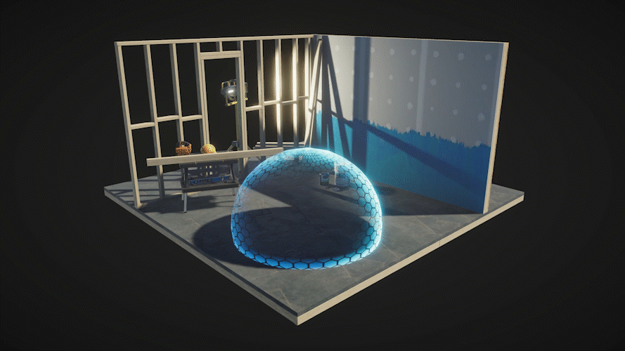 Hexagon Free Force Field Shader for Unity URP