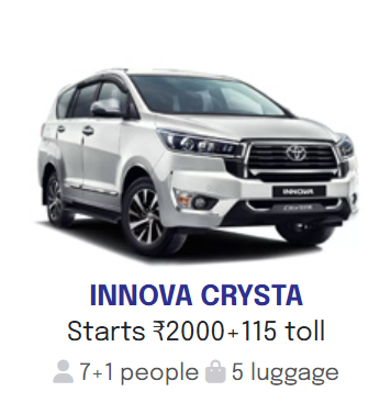 Innova Outstation Taxi Service in Sarjapura Road
