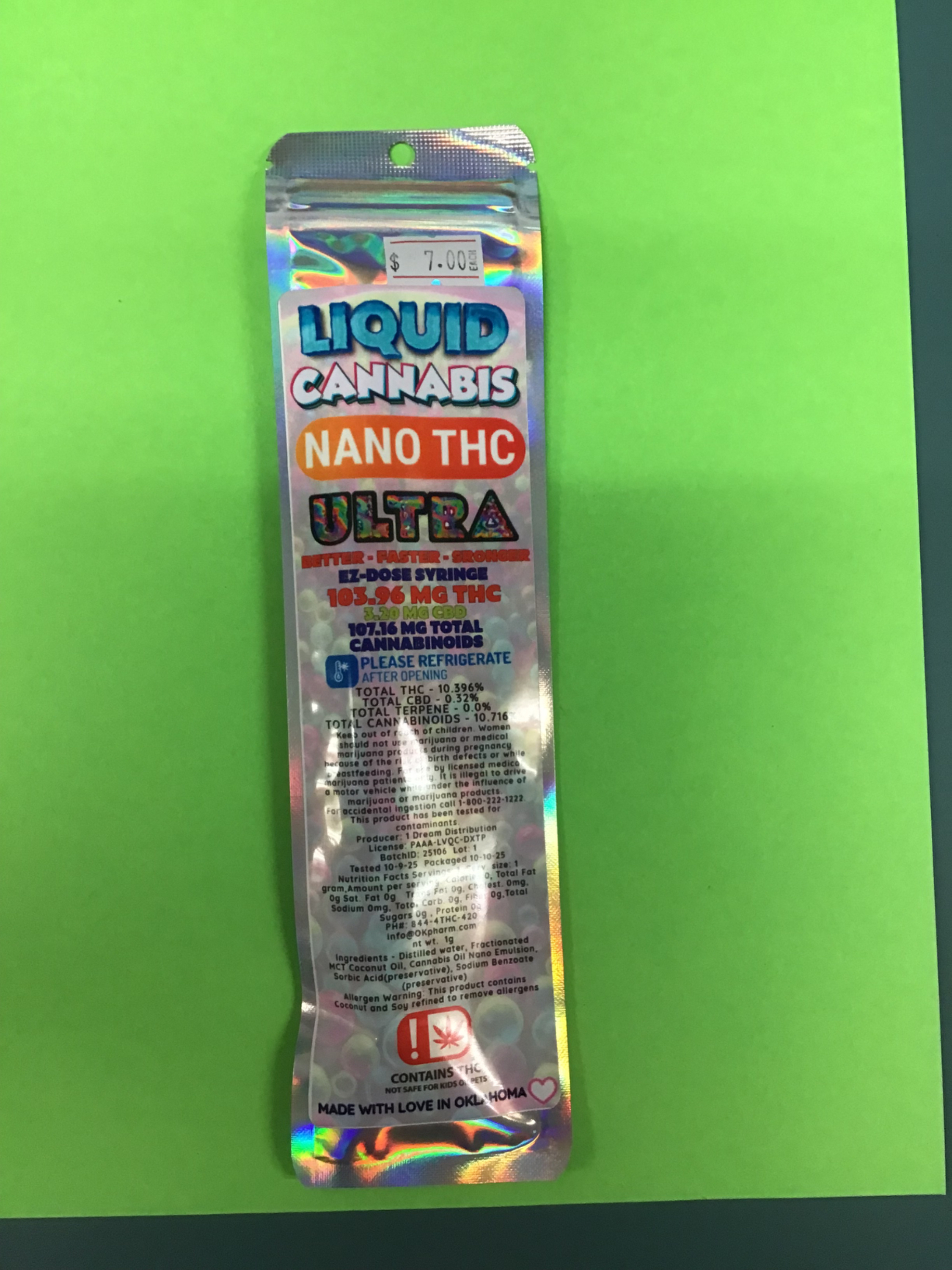 Liquid Cannabis 1G Nano Ultra