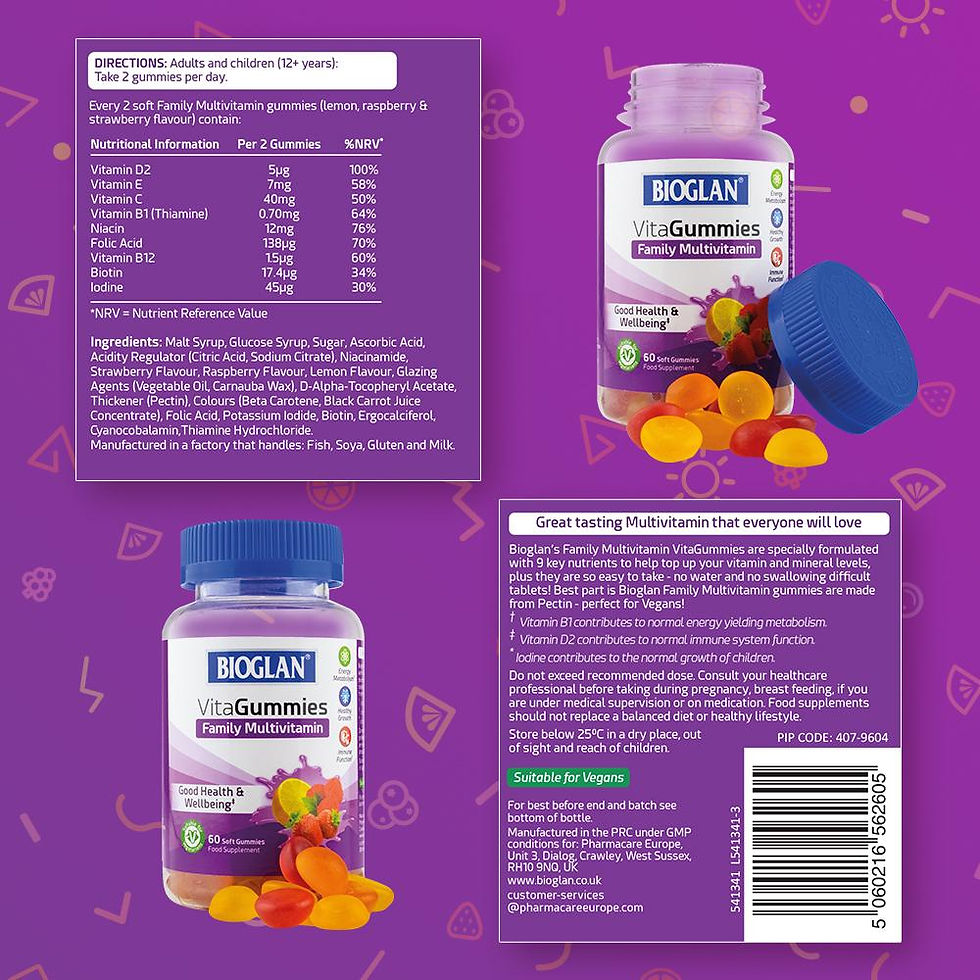 Thumbnail: Bioglan Vitagummies, Family Multivitamin Supplement, 60 Chewy Gummies