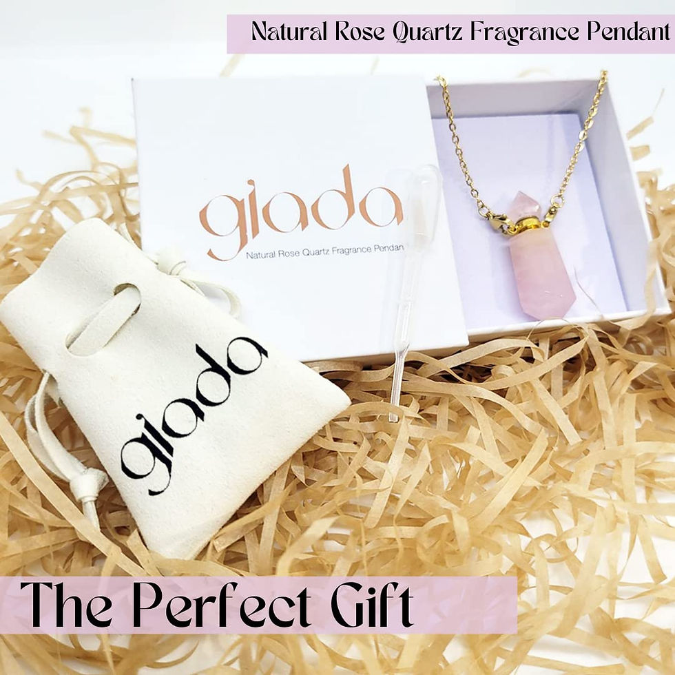 Thumbnail: Giada Genuine Rose Quartz Fragrance Pendant With Chain