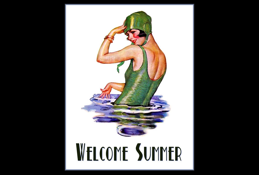 Thumbnail: Beach Lovers Retro Style Poster Art Prints: Four Different Avail