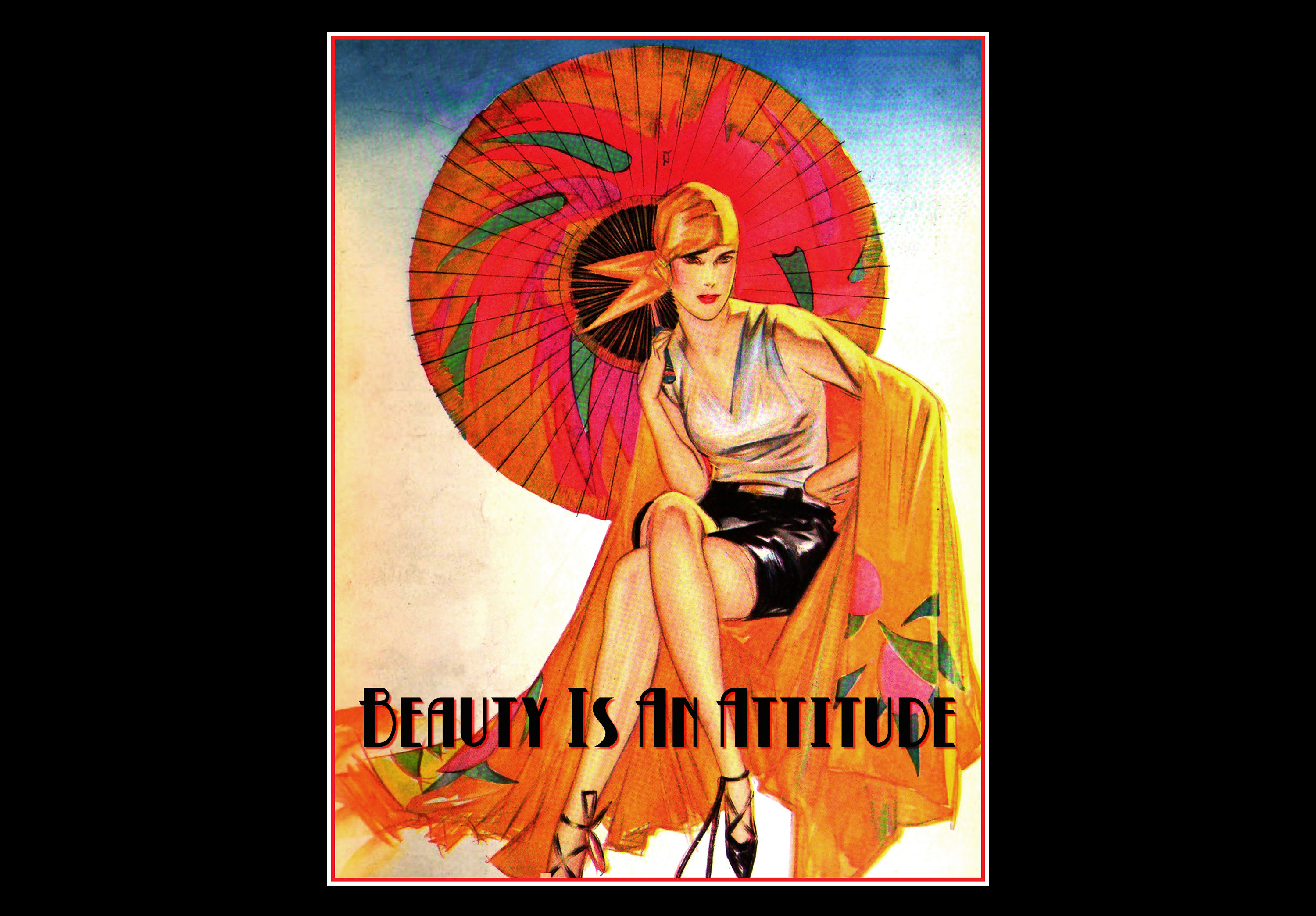 Beauty & Glamour Retro Style Poster Art Prints: Four Different Avail