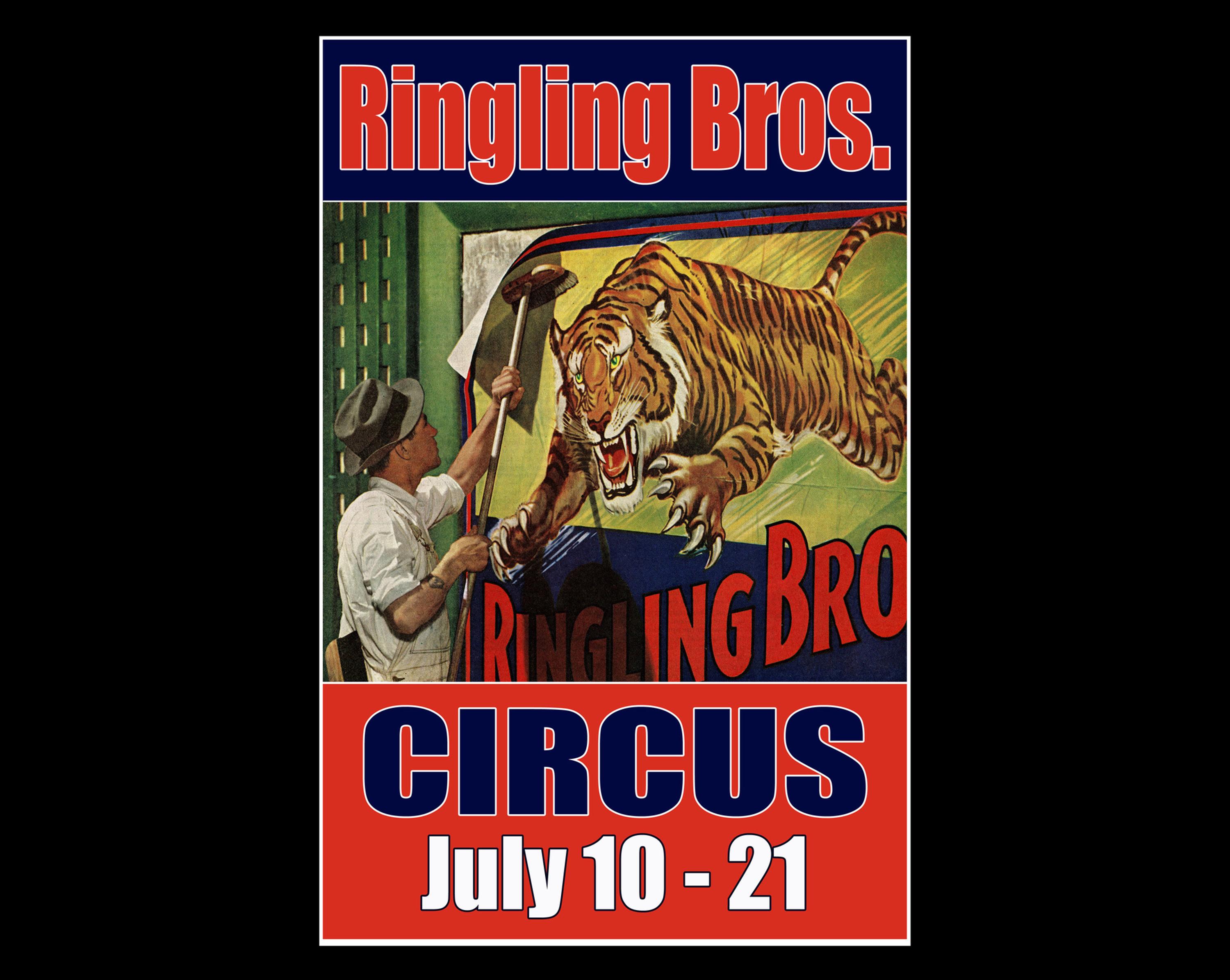 1930's Ringling Brothers Circus Retro Style Poster Art Print