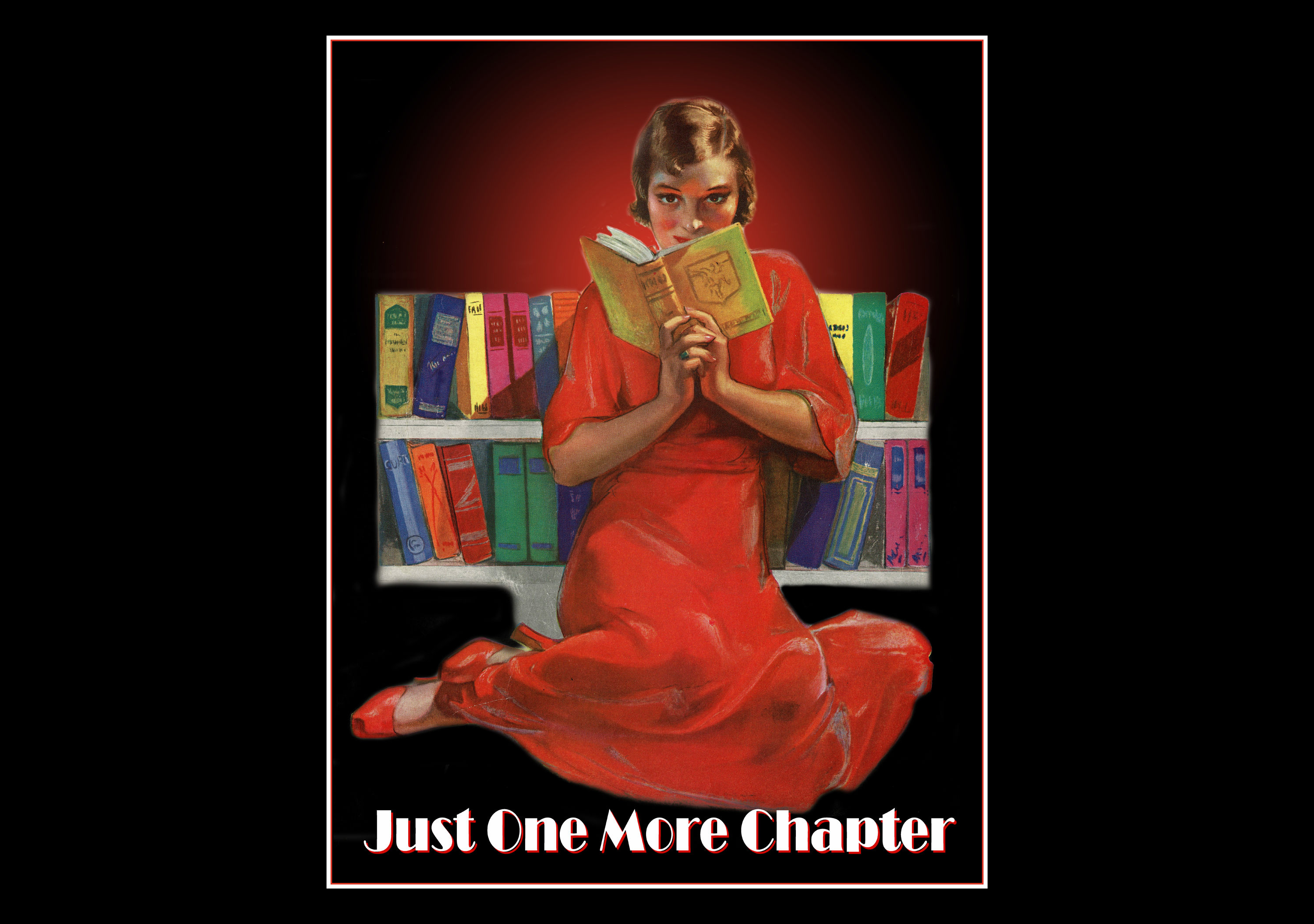 Book Lovers Retro Style Poster Art Prints: Four Different Avail