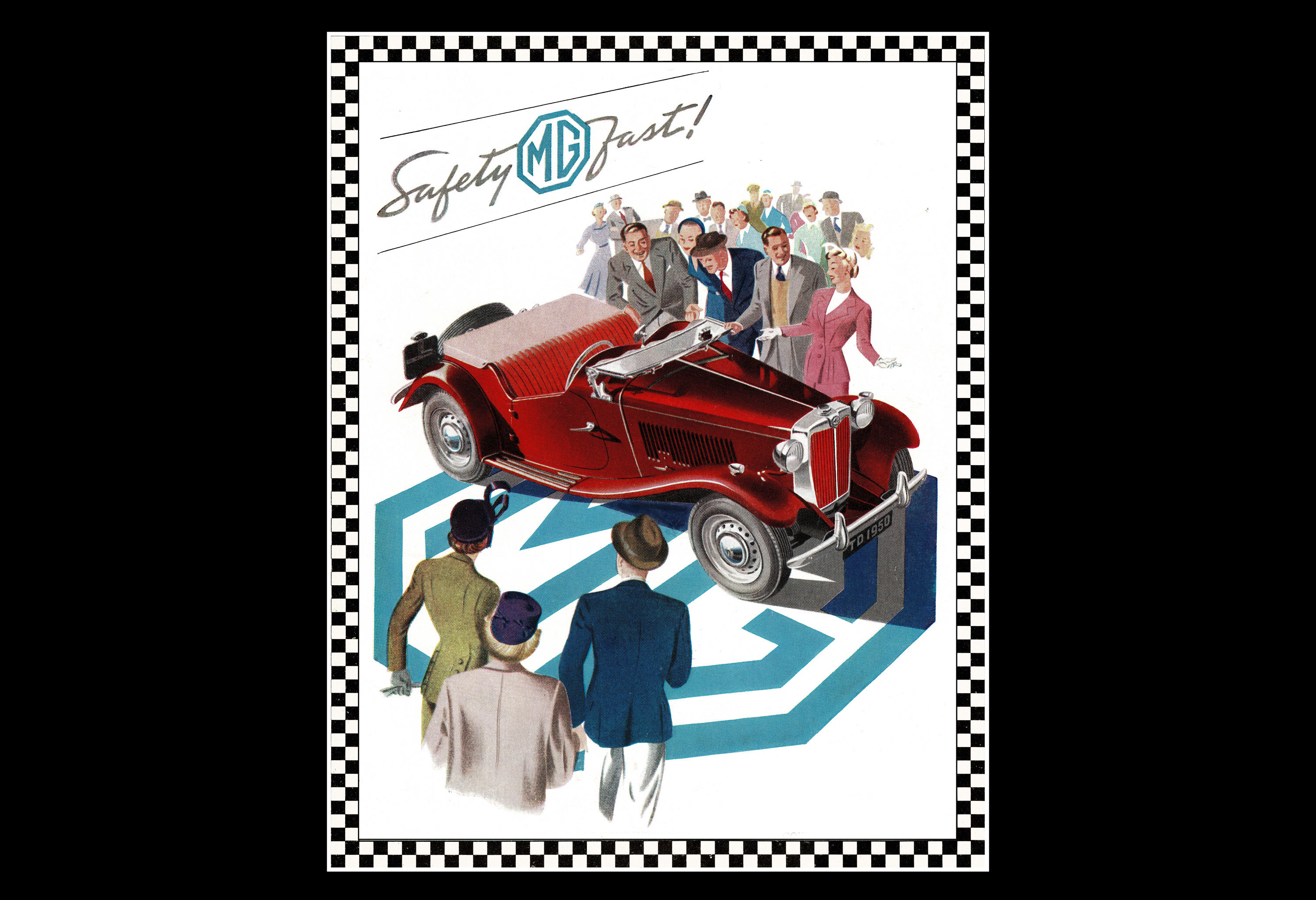 MG TD Retro Style Poster Art Print