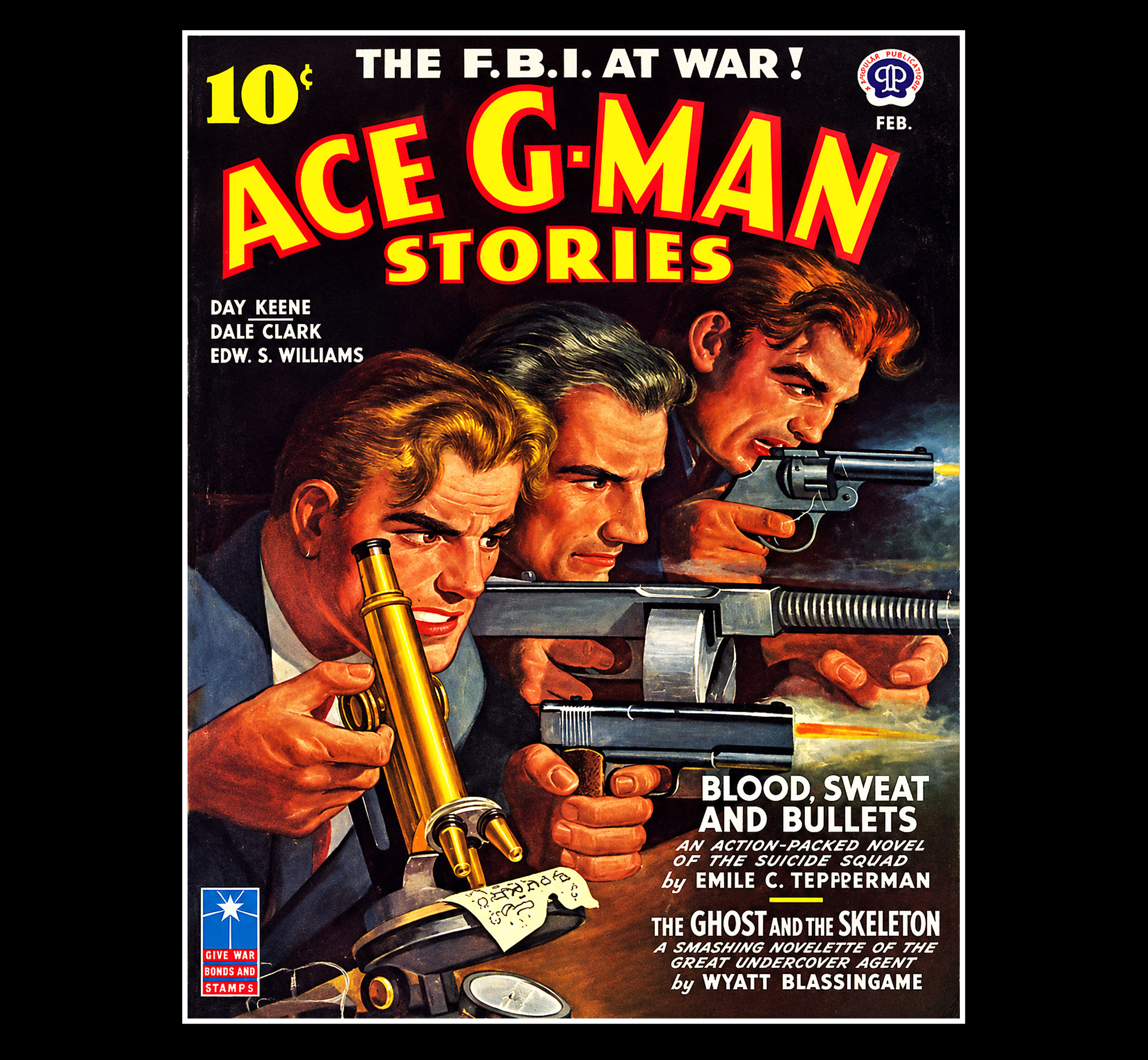 1930s "Ace G Man" Detective Pulp Magazine Poster Art Print