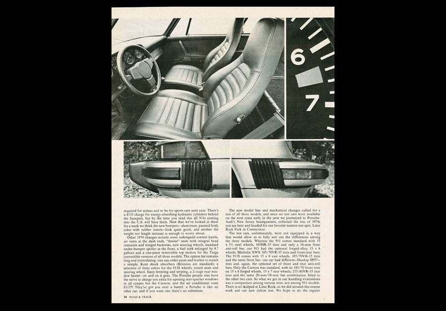 Thumbnail: 1974 Porsche 911 Original Magazine Classic Car Road T
