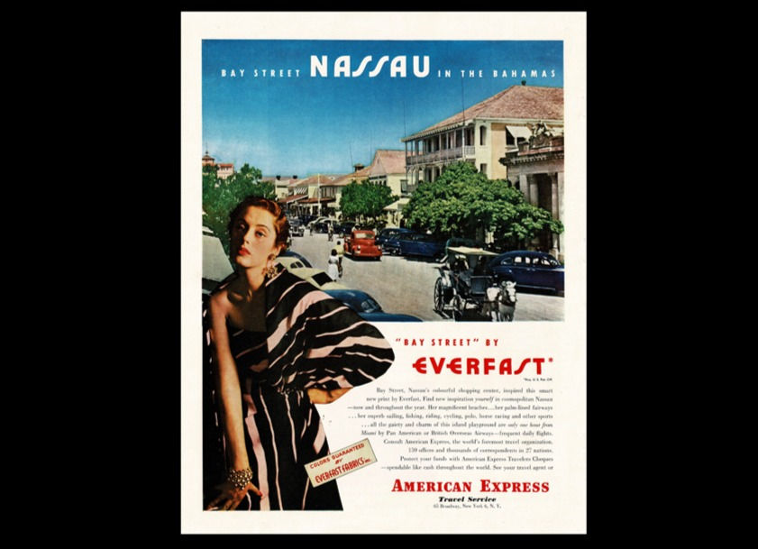 1950 Nassau Bahamas Bay Street Travel & Tourism Ad