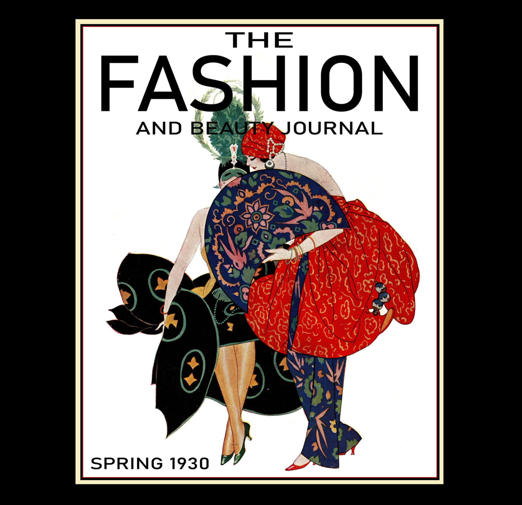 1930s Fashion Magazine Cover Poster – Vintage Glamour Art