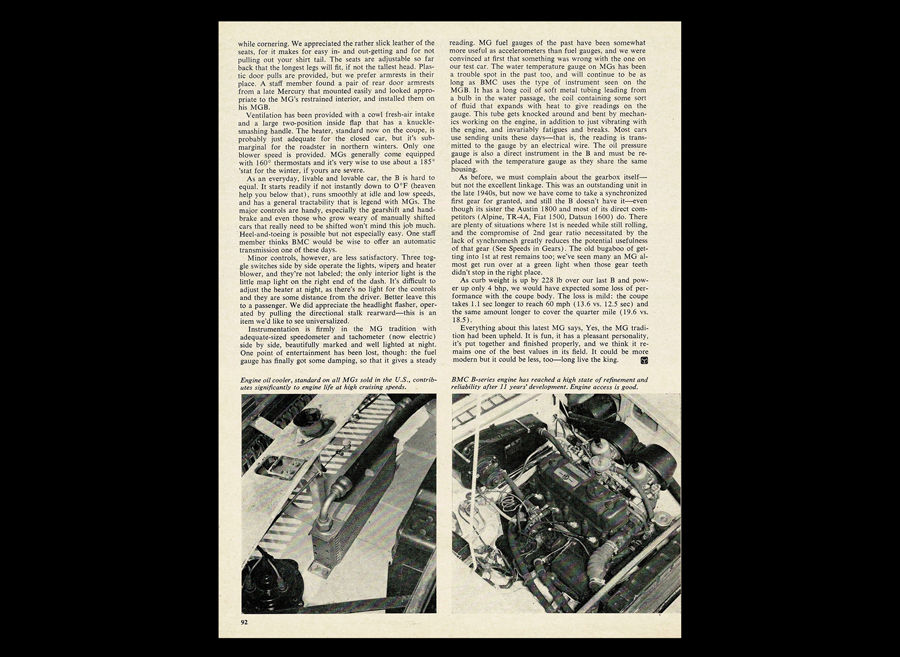 Thumbnail: 1966 MGB GT Original Magazine Road Test