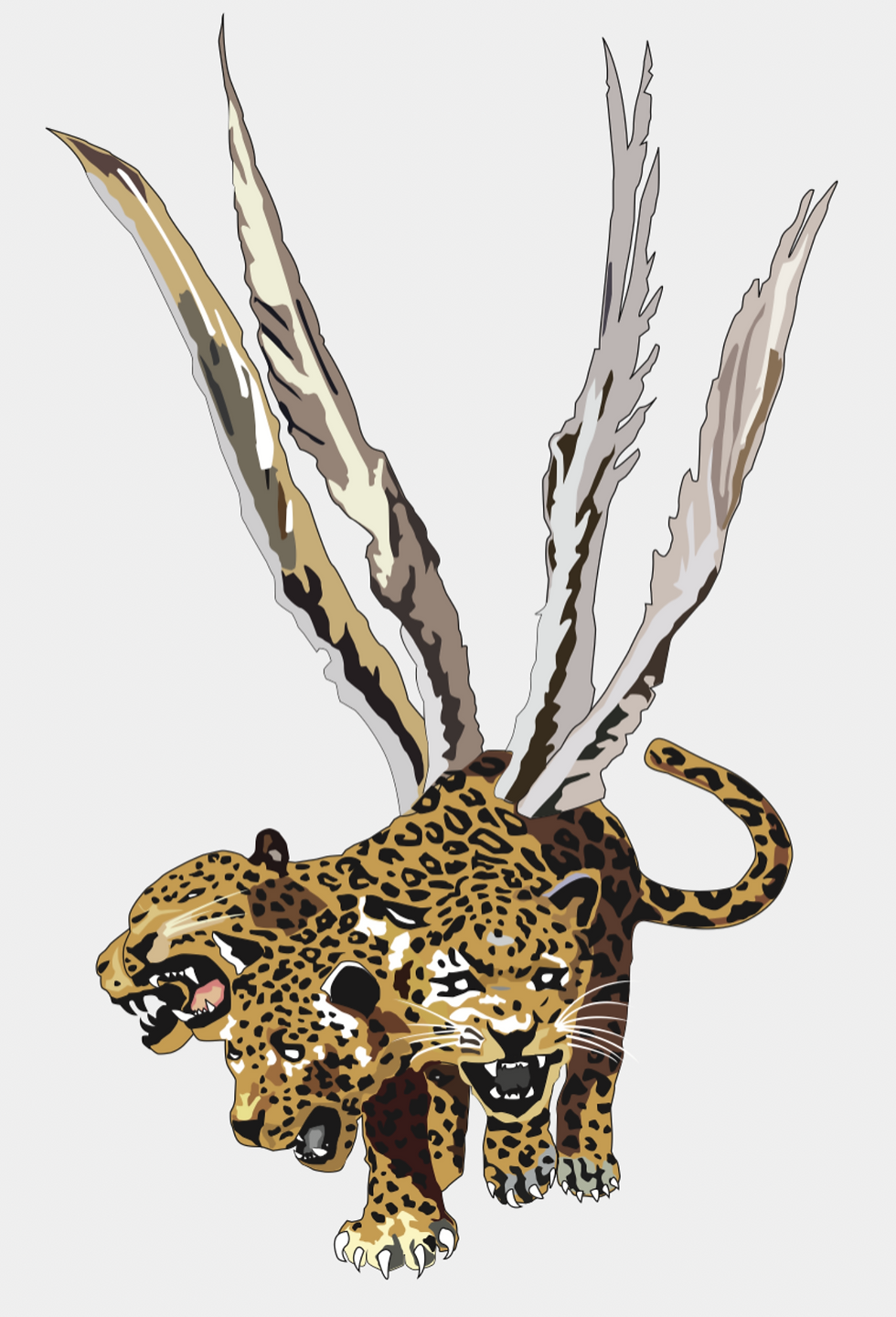 THE FOUR WINGED & FOUR HEADED LEOPARD IS GRECIA
