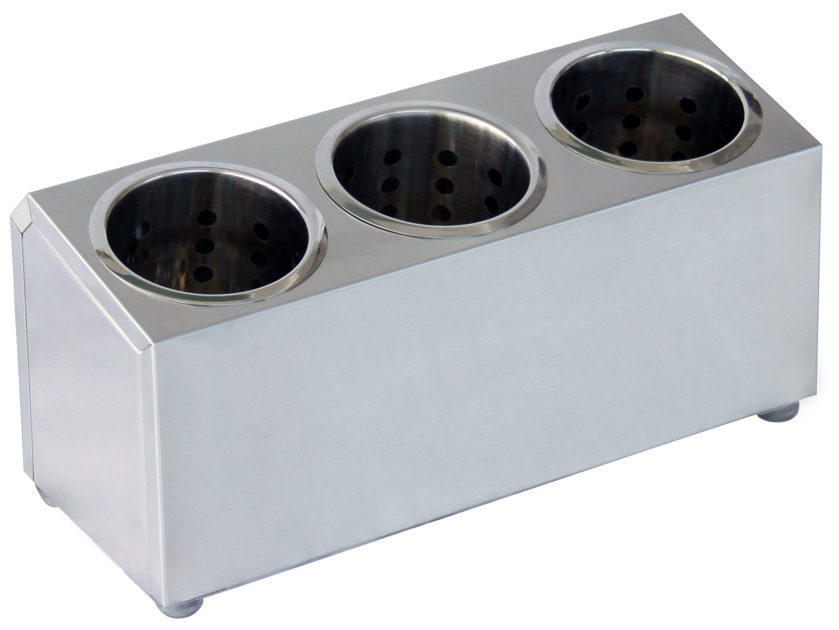 3-Hole Stainless Steel Flatware Cylinder Holder