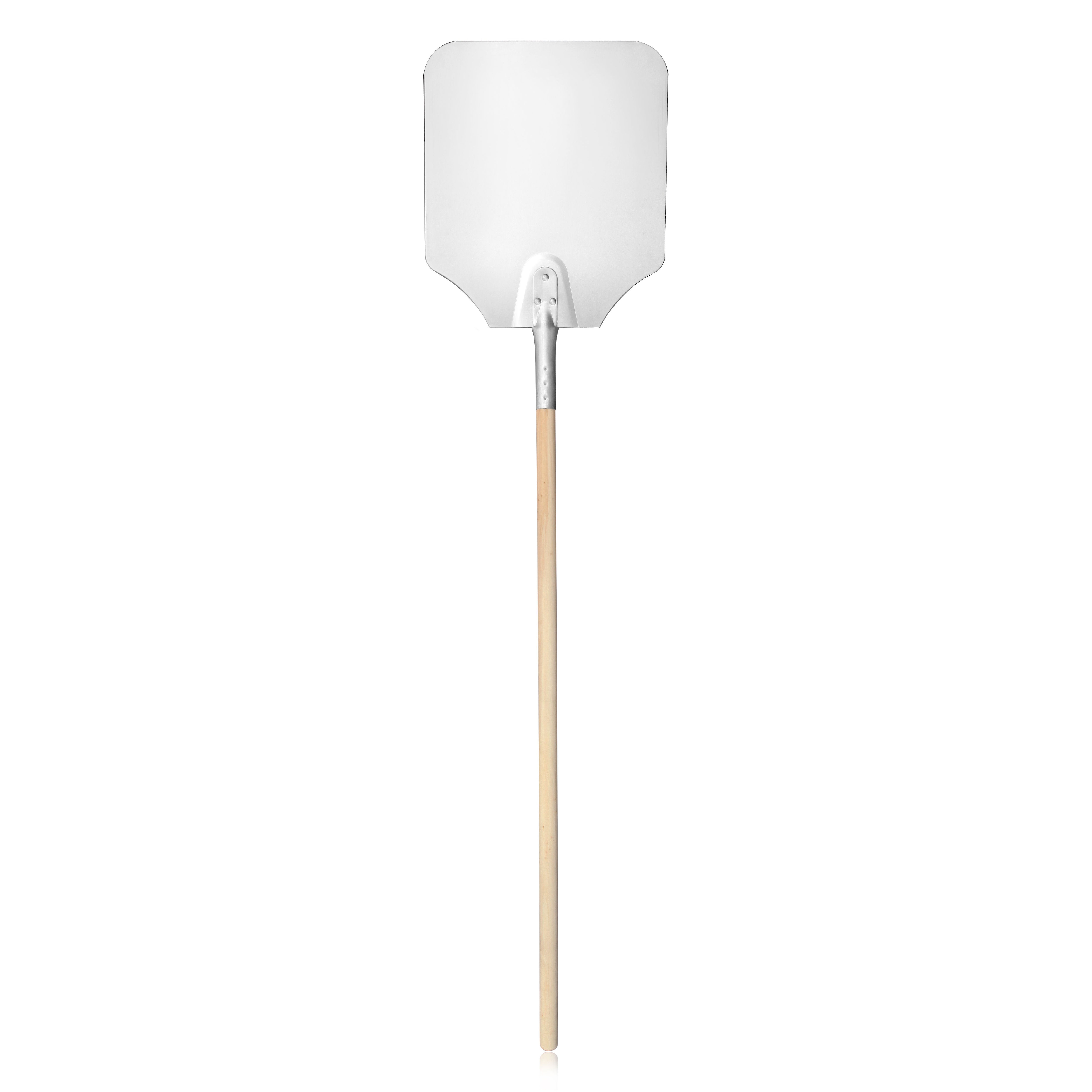 52" Aluminum Pizza Peel with Wood Handle and 12" x 14" Blade