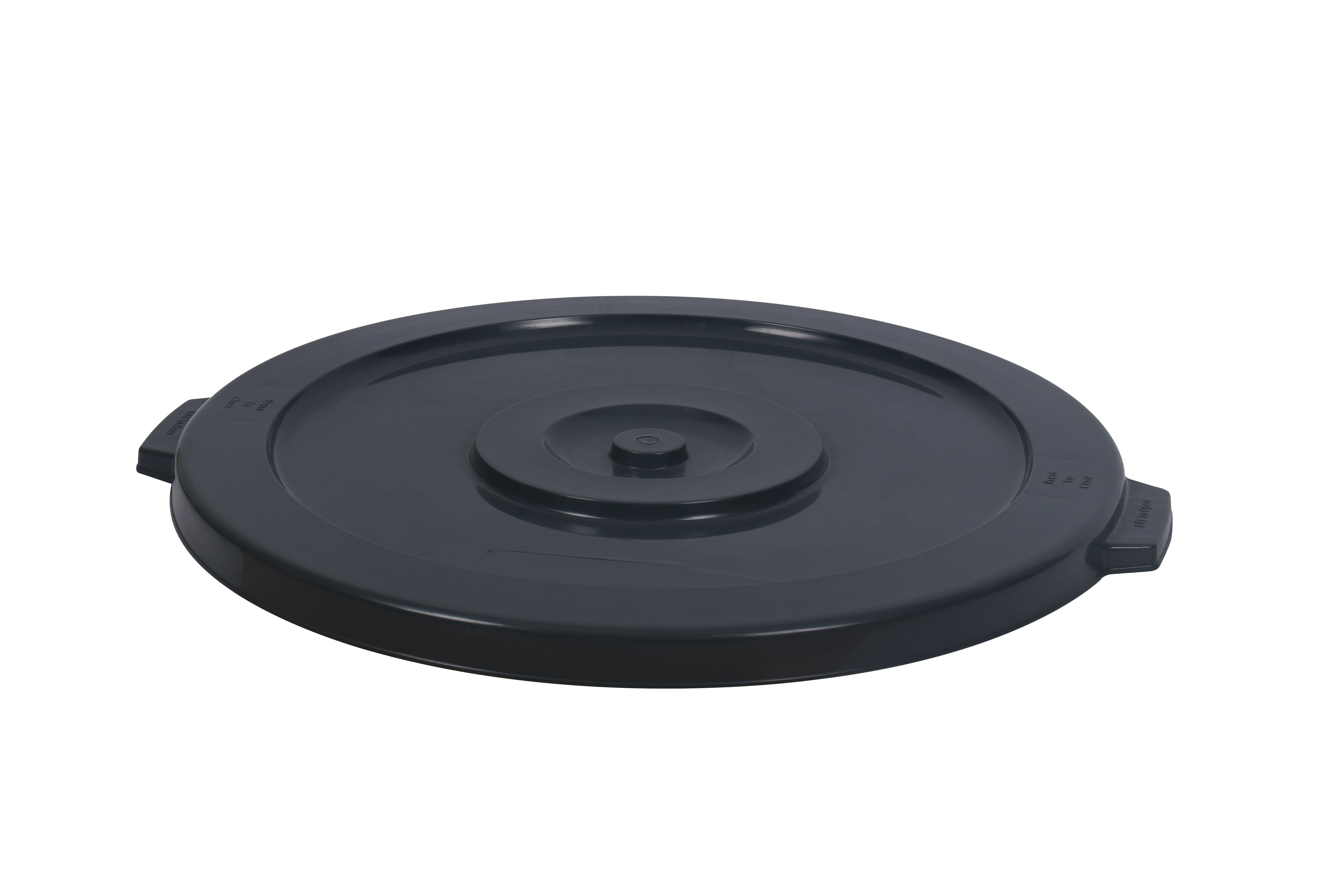 32-Gallon Black Round Commercial Trash Container Lid