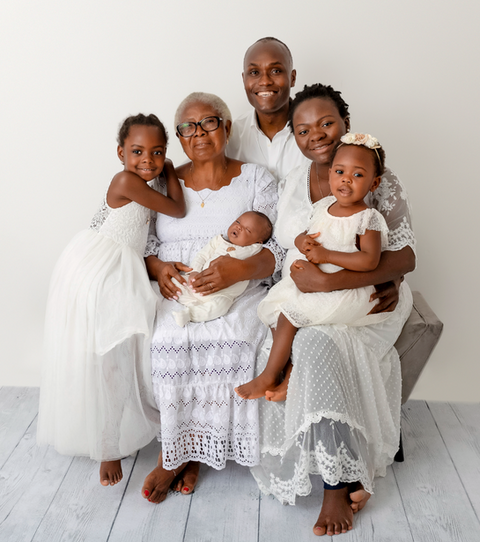 multigenerational family portrait in-studio