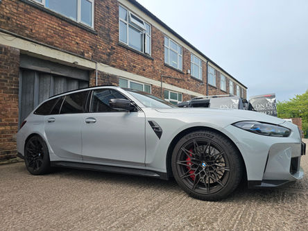 Grey BMW M3 before professional exterior detailing