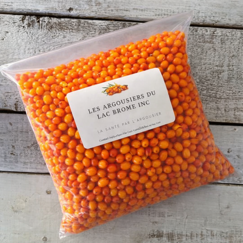 Baies d'argousiers biologiques surgelés en vrac 2kg