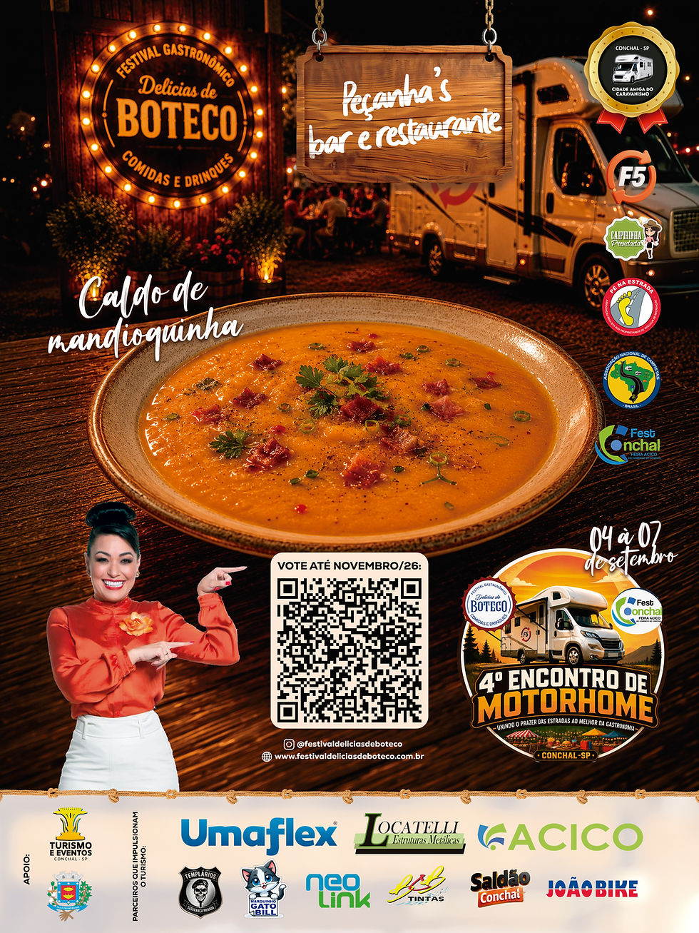PEÇANHA_S - Caldo de Mandioquinha com carne seca, calabresa e costela defumada
