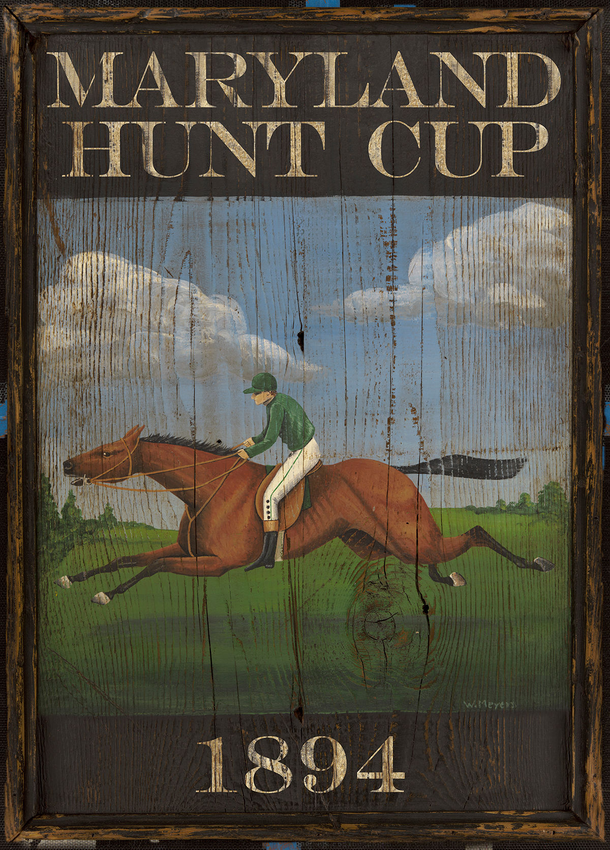 Maryland Hunt Cup 1894 Sign Vintage Sign Reproduction Horse Racing Art
