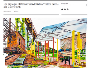 Article in Vie des arts: Les paysages (dé)construits de Sylvia Trotter Ewens à la Galerie AVE