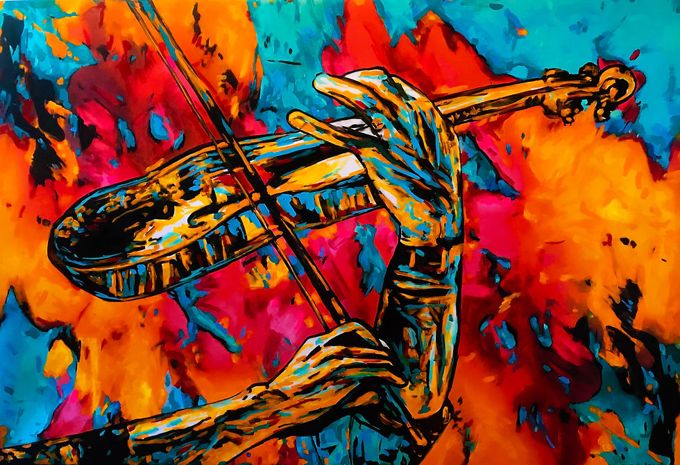 Obra Original "Violín - Music Collection" (1.05 x 1.50 m)