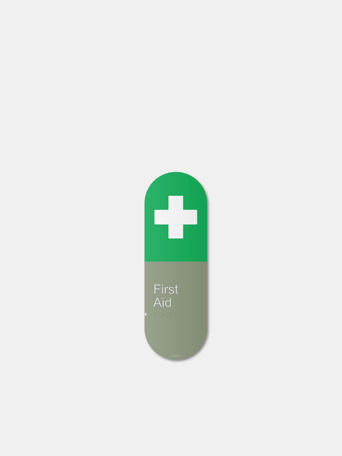 First Aid sign capsule shape Nato colour