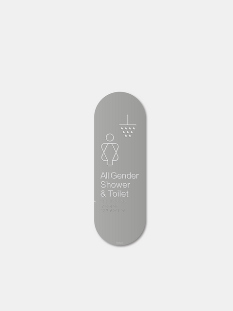 All Gender Shower & Toilet Capsule – Tactile & Braille | Made by Boto®