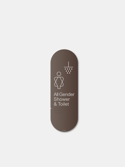 All Gender Shower & Toilet Capsule – Tactile & Braille | Made by Boto®