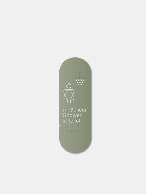 All Gender Shower & Toilet Capsule – Tactile & Braille | Made by Boto®