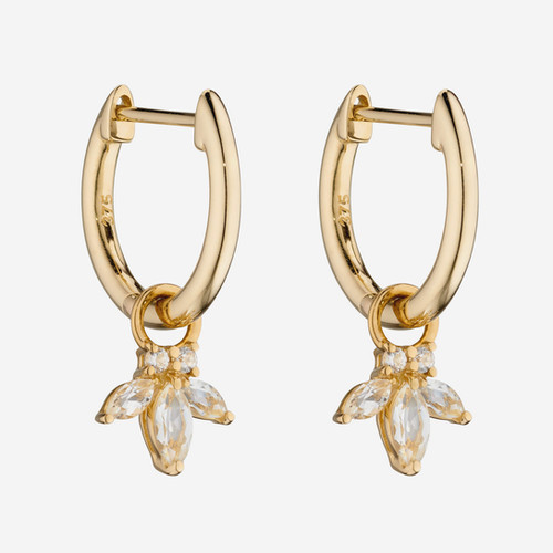 9ct Yellow Gold Hoop Earring Charm Set Primrose Hill
