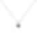 Sapphire Blue Zirconia Solitaire Necklace
