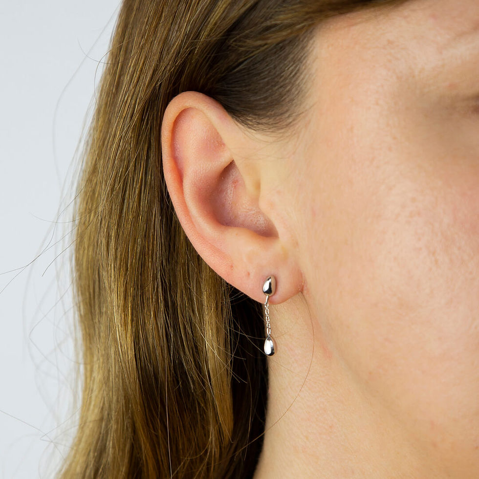 Thumbnail: Flower Bud Drop Earrings