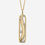 Thumbnail: Fiorelli Yellow Gold Plated Soft Rectangular Necklace with Cubic Zirconia