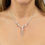 Thumbnail: Oval and Round Zirconia Y Drop Necklace