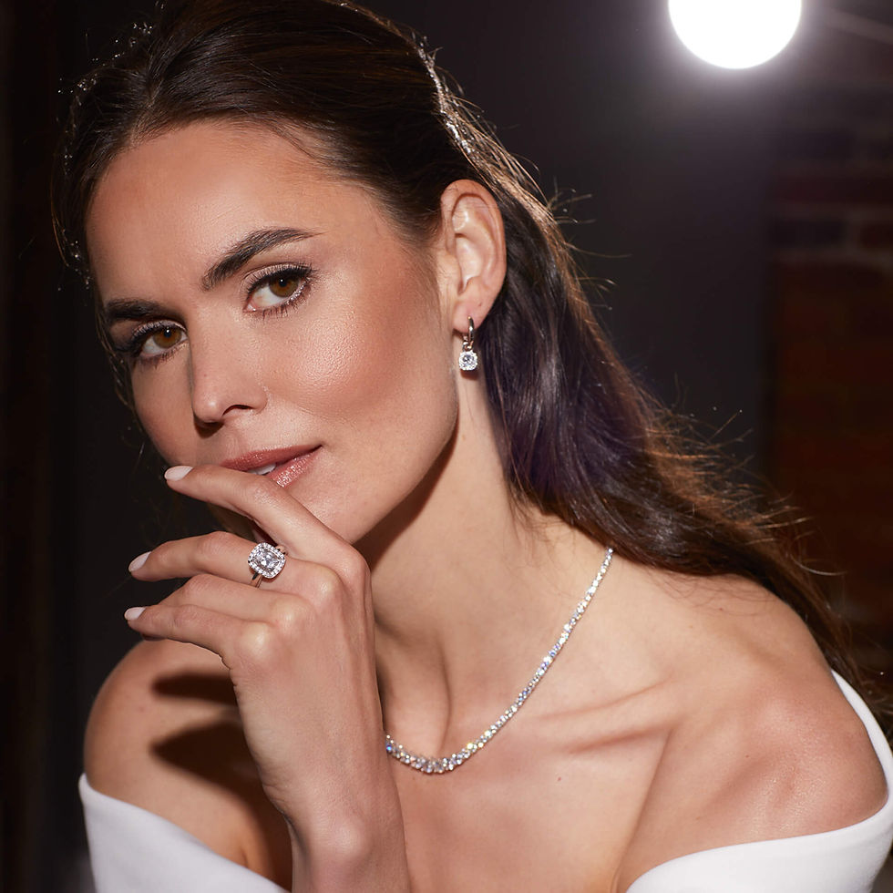 Thumbnail: Diamonfire Sterling Silver Cubic Zirconia Graduated Tennis Necklace
