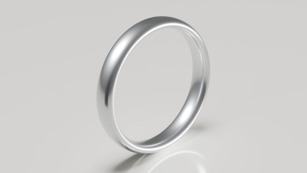 4mm platinum brushed classic court wedding ring - hero view
