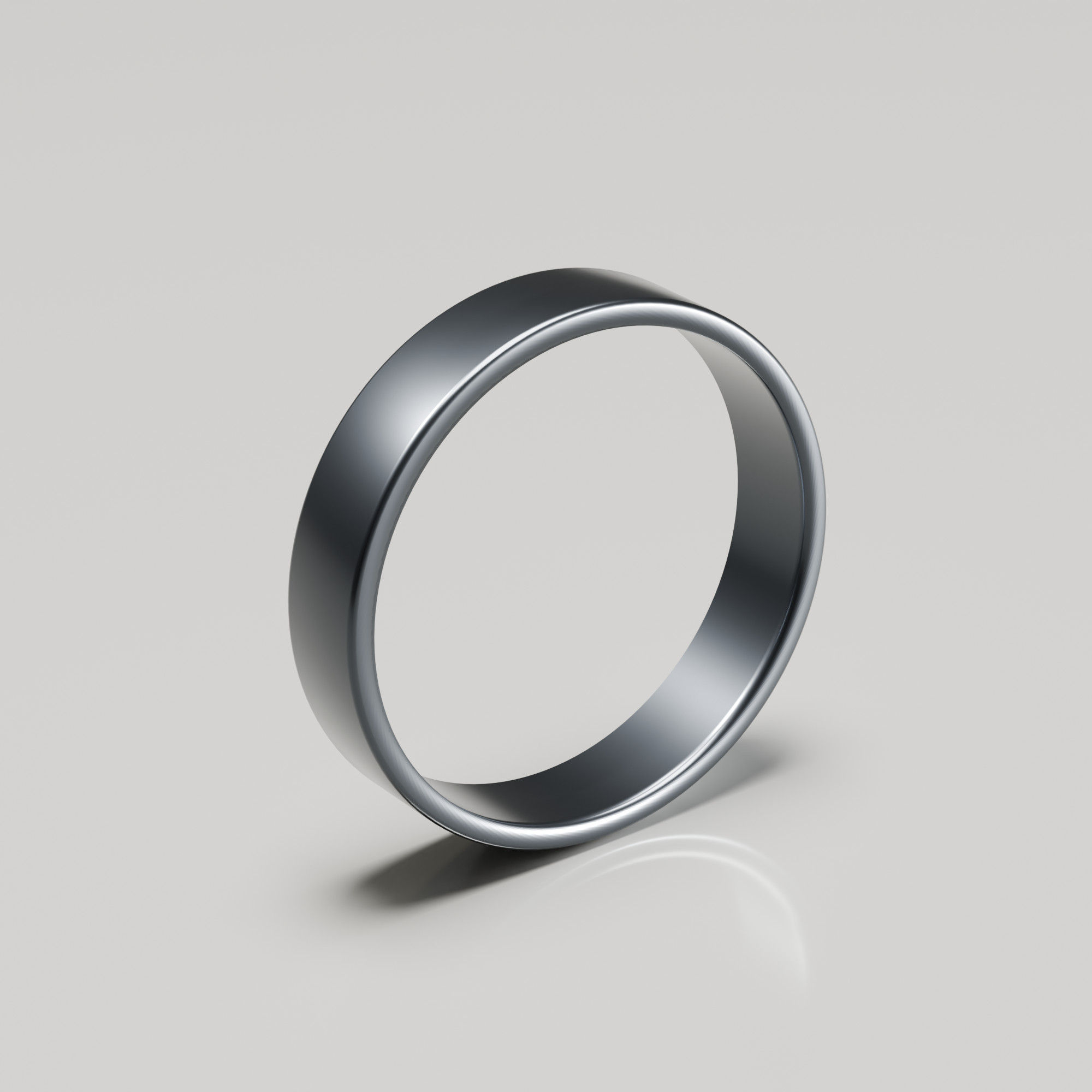 5mm tantalum brushed flat band wedding ring hero