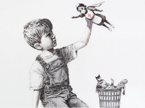 Banksy’s new work reveals an off-stream British superhero 