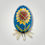 Thumbnail: P310U - Pysanka   - MADE TO ORDER   -Sunflower #1 -  Jumbo TurkeyEggshell