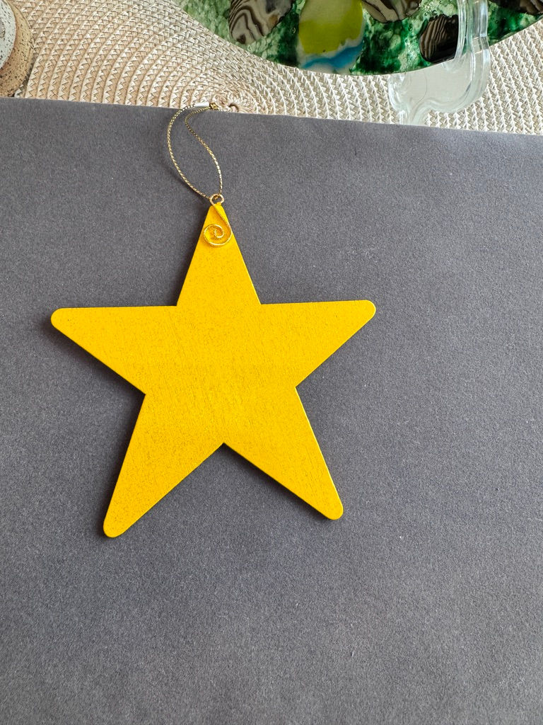 Thumbnail: P667R - Mosaic Ornament - Yellow star with Red/Black