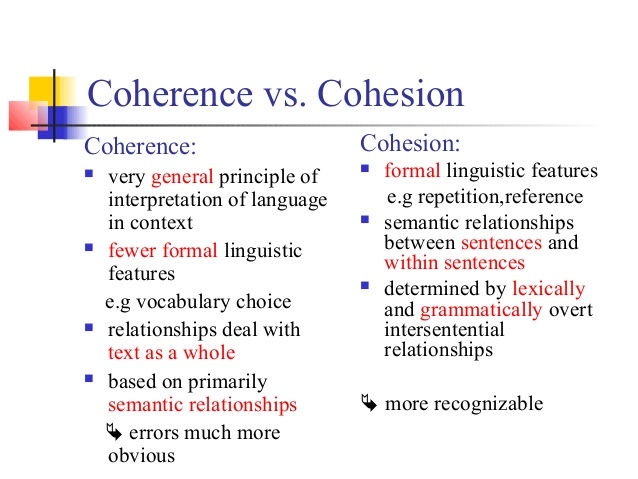 Coherence And Cohesion
