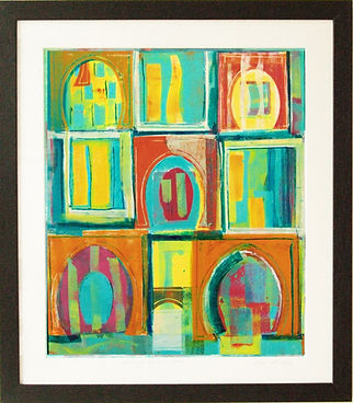 framed mono print by Lea Phillips in Totnes Devon print for sale from artist studio
