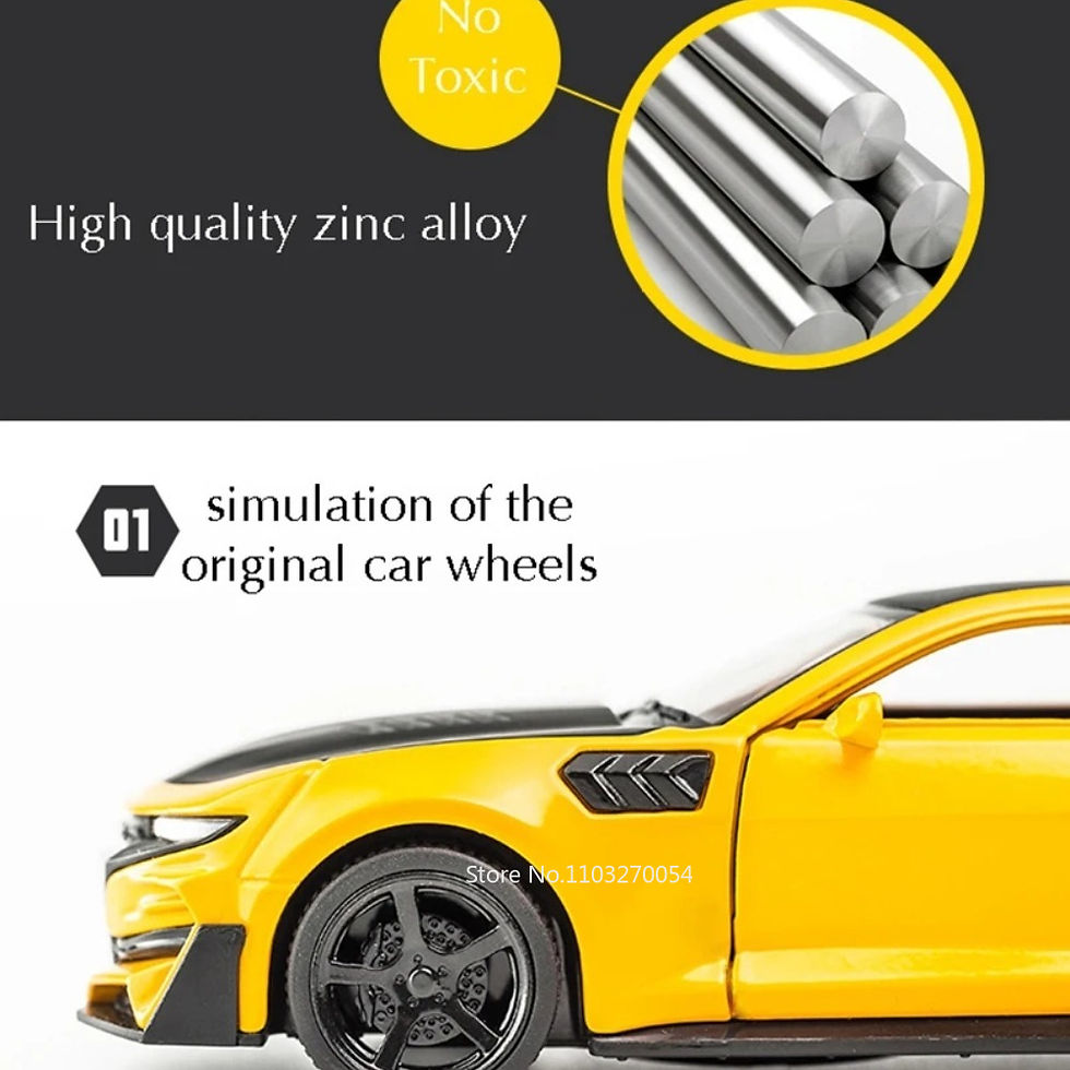 Thumbnail: Scale 1/32 Camaro Toys Model Car Alloy Metal Diecast With 4 Door Opened Sound Li