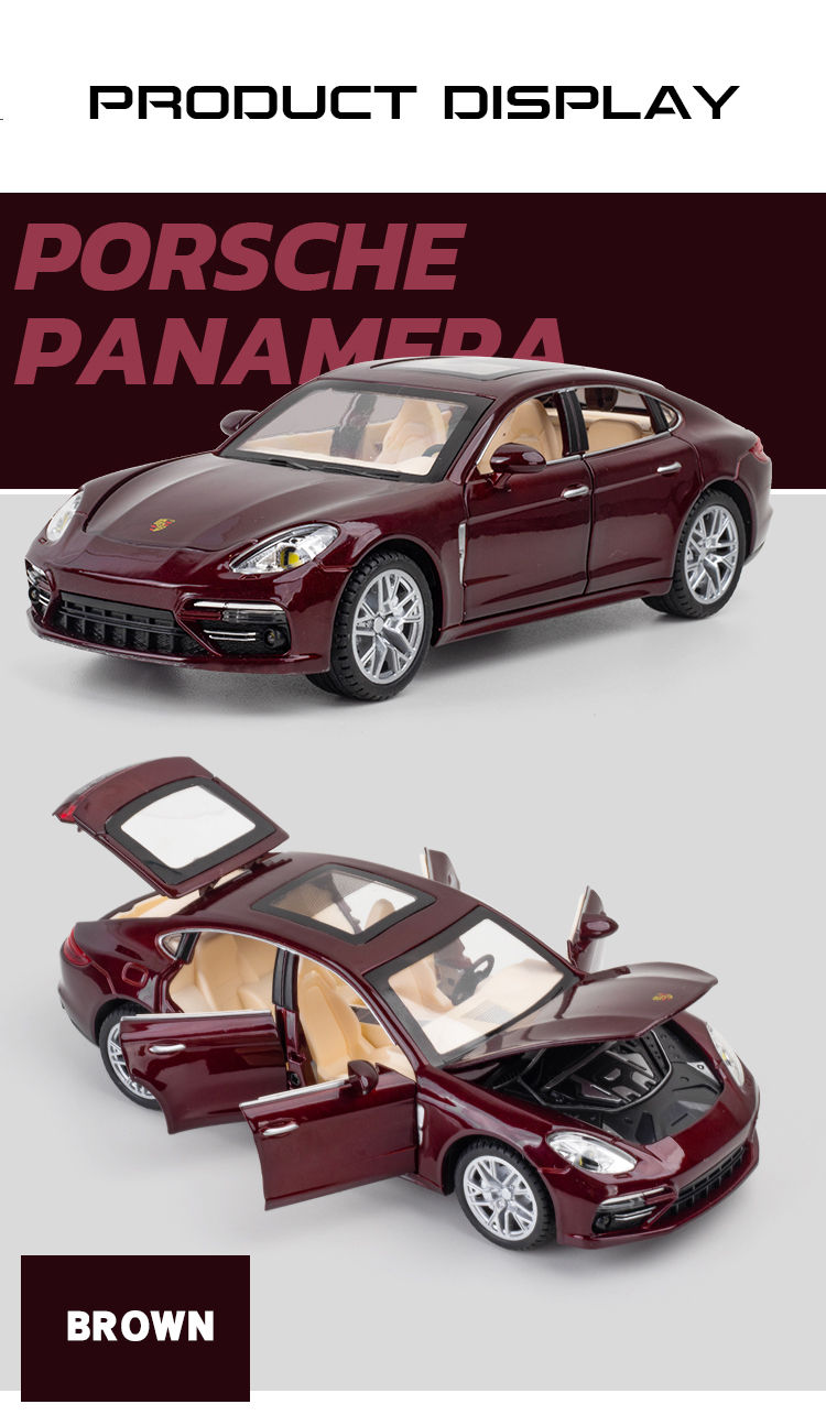 Thumbnail: 1:24 Porsche Panamera Sports car Simulation Diecast Metal Alloy Model car Sound 