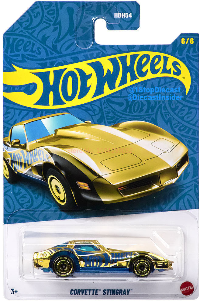 Thumbnail: Pre-Sale Hot Wheels Hdh54 1:64 Diecast Car Models Corvette Stingray Dodge D100 C