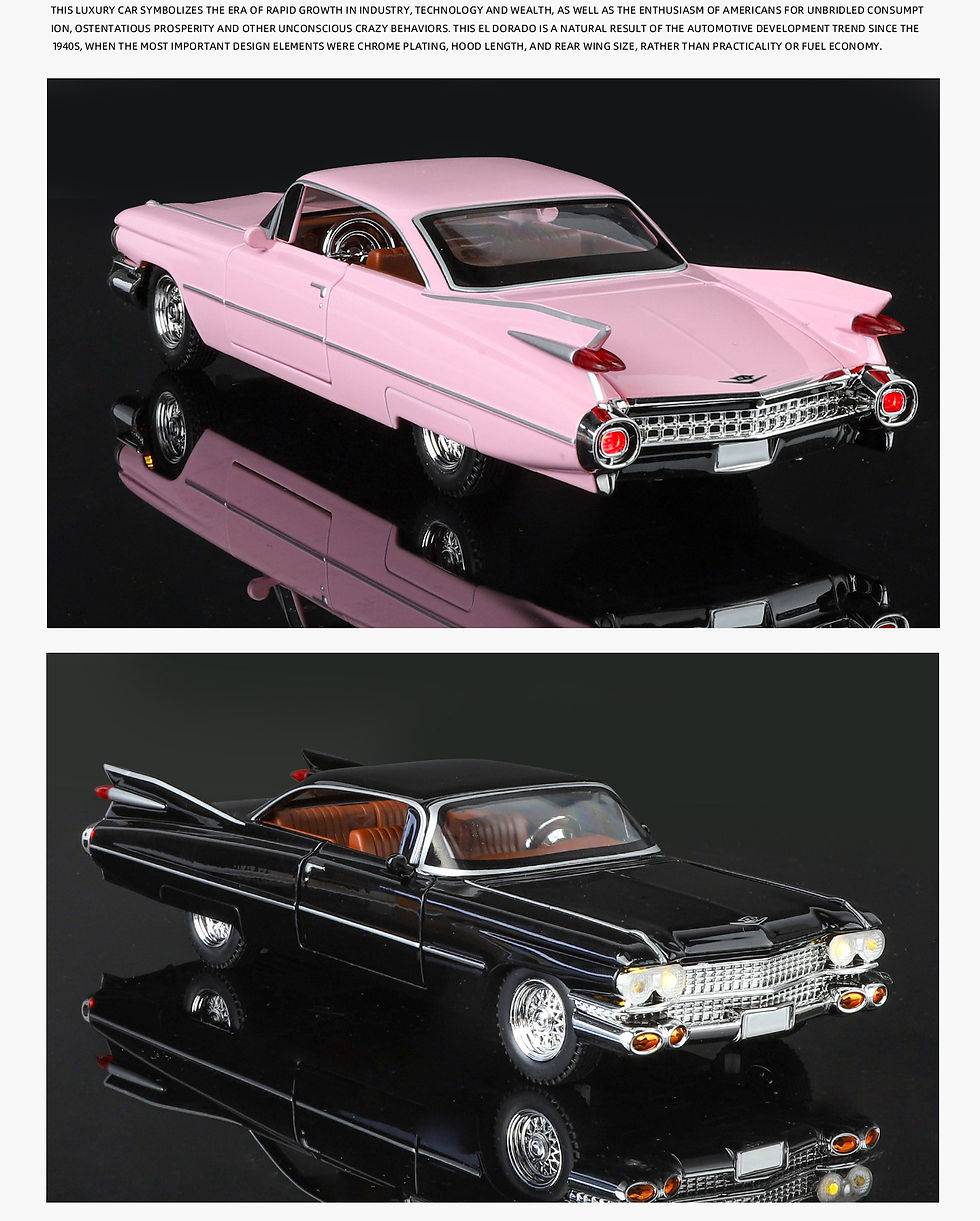 Thumbnail: 1:24 1960 Big Rocket Alloy Model Car Toy Diecasts Casting Sound and Light Car To