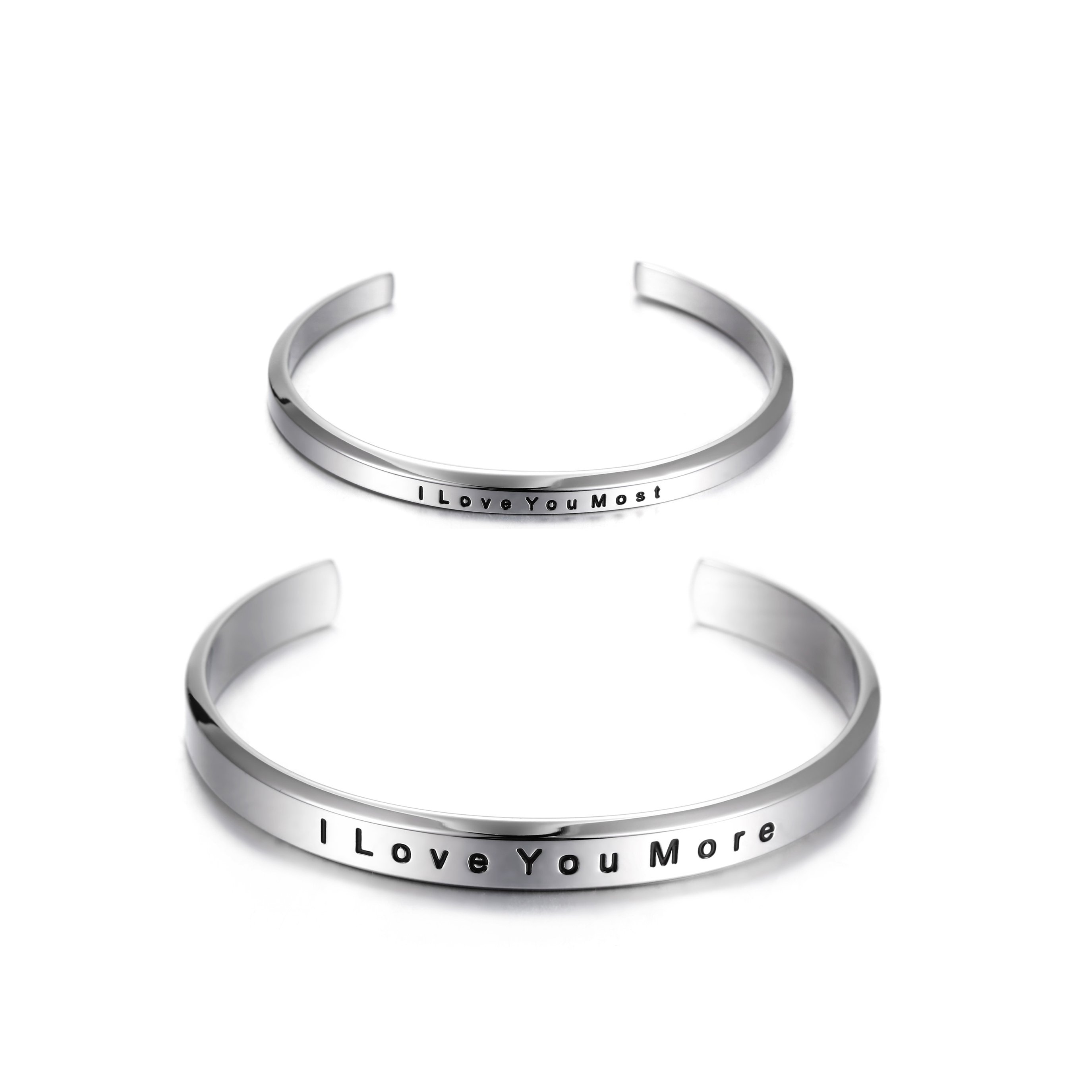 "I Love you more"&amp;"I Love you most" Couple Cuff